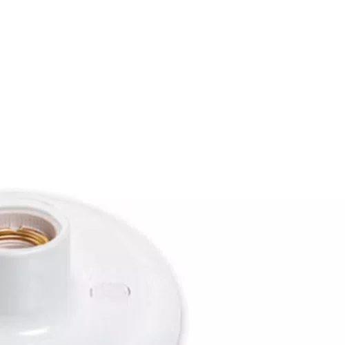 Plafon com Bocal de Porcelana 100W Branco - Pluzie