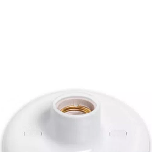 Plafon com Bocal de Porcelana 100W Branco - Pluzie