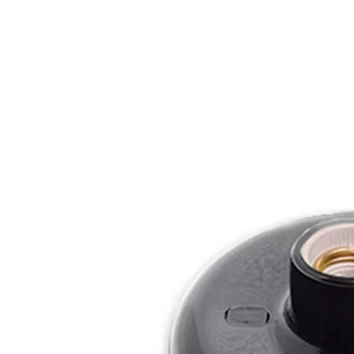 Plafon com Bocal de Porcelana 100W Preto - Pluzie