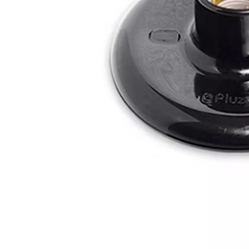 Plafon com Bocal de Porcelana 100W Preto - Pluzie