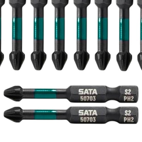 Ponta Impacto Phillips N3 50mm com 10 peças - Sata