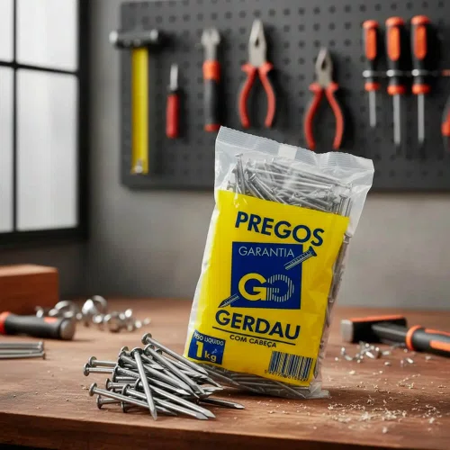 Prego de Aço com Cabeça Gerdau 18 x 27 (2.1/2 x 10) 1kg