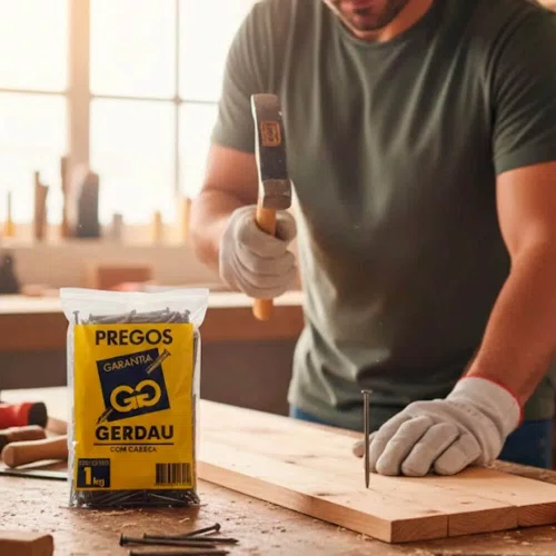 Prego de Aço com Cabeça Gerdau 19 x 36 (3.1/4" x 9) 1kg