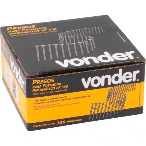 Prego Liso 50mm Carretel com 300 peças para Pregador PP550 - Vonder