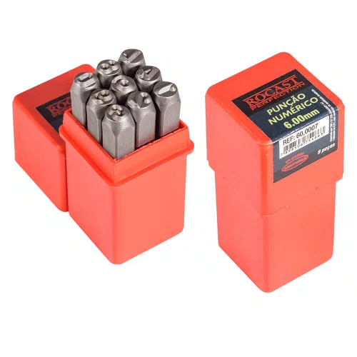 Punção Numérico 1.50mm com 9 peças - Rocast