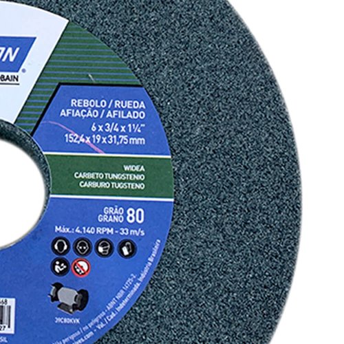 Rebolo Reto 39C80 6 x 3/4 x 1.1/4" - Norton
