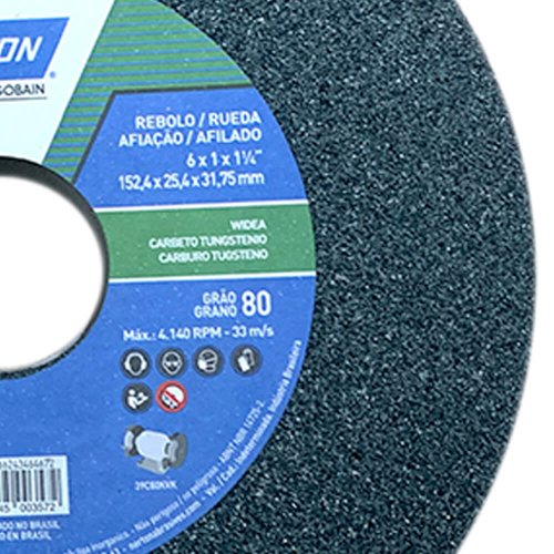 Rebolo Reto 39C80 6x1x1.1/4 - Norton