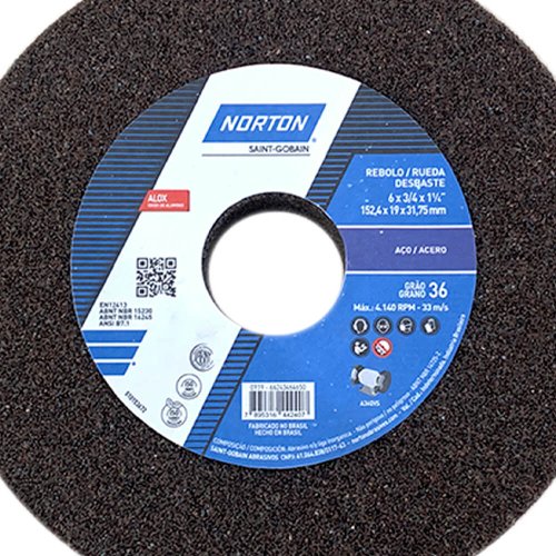 Rebolo Reto A36 QVS 152,4X19,0X31,75 - Norton