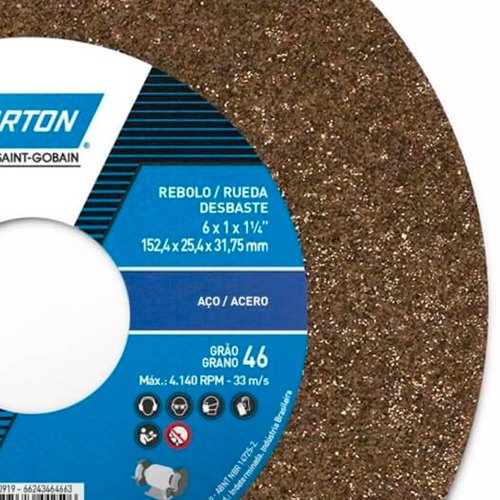 Rebolo Reto A46 OVS 152,4X19,0X31,75 - Norton