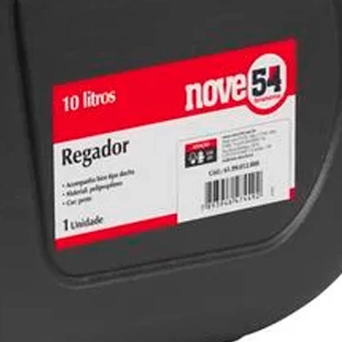 Regador Plástico Preto 10L 954 - Nova54
