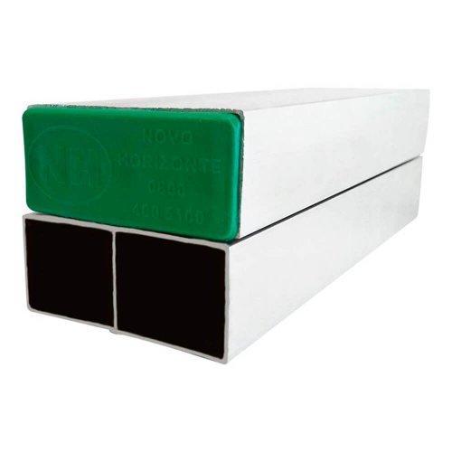 Régua de Pedreiro Alumínio Bi Tubular Tampa Verde 2M - Novo Horizonte