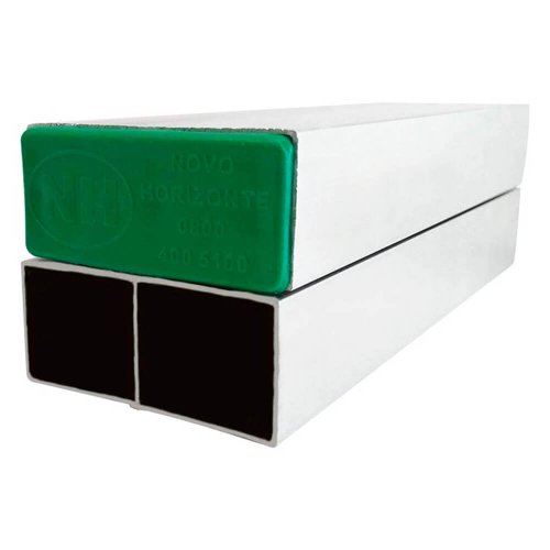 Régua de Pedreiro Alumínio Bi Tubular Tampa Verde 6M - Novo Horizonte