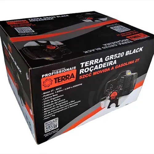 Roçadeira Lateral Profissional GR-520 Black à Gasolina - Terra