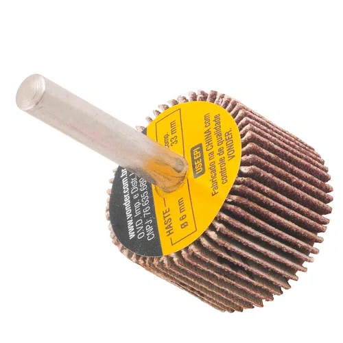 Roda de Lixa Grão 80 30 x 20mm com Haste 1/4" - Vonder
