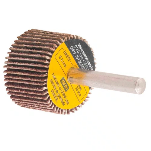 Roda de Lixa Grão 80 30 x 20mm com Haste 1/4" - Vonder
