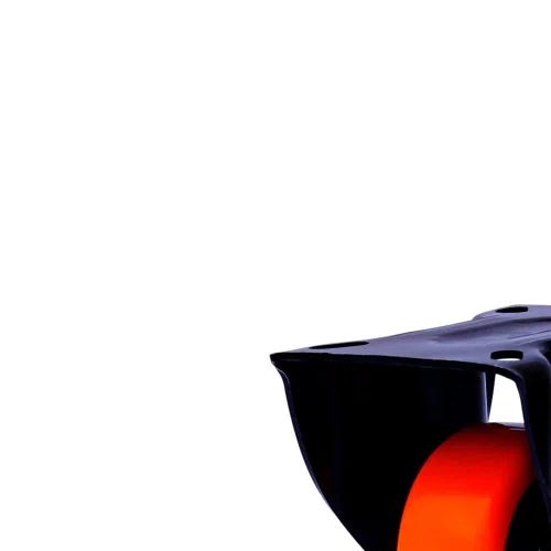 Rodízio com Base Fixa Polietileno Sem Trava 75mm Laranja - Colson