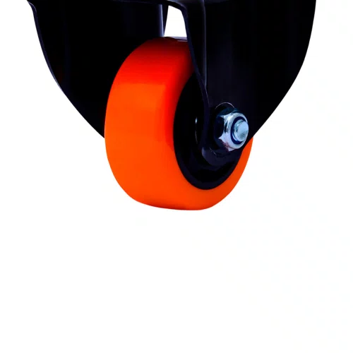 Rodízio com Base Fixa Polietileno Sem Trava 75mm Laranja - Colson