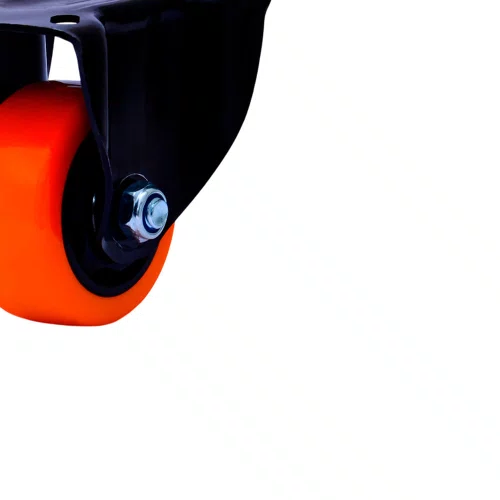 Rodízio com Base Fixa Polietileno Sem Trava 75mm Laranja - Colson