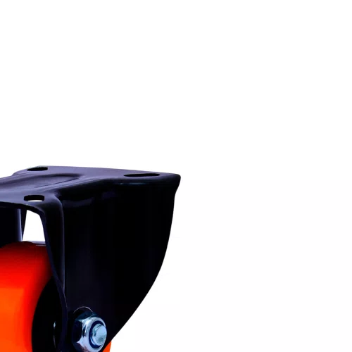 Rodízio com Base Fixa Polietileno Sem Trava 75mm Laranja - Colson
