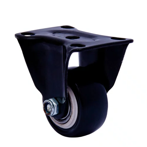 Rodízio Fixo Black 41mm 30kg com Placa e Roda Preto - Colson