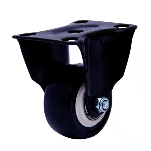 Rodízio Fixo  Black 50mm 50kg com Placa e Roda Preto - Colson