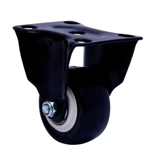 Rodízio Fixo  Black 50mm 50kg com Placa e Roda Preto - Colson
