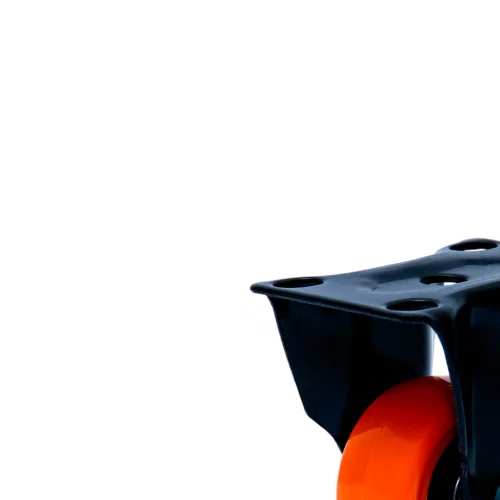 Rodízio Fixo Black 50mm 50kg com Placa Roda Laranja - Colson