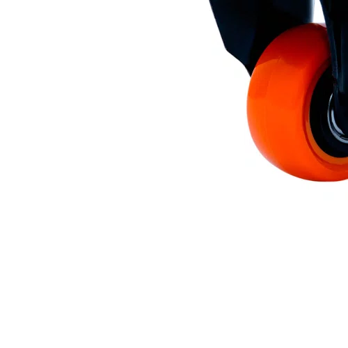 Rodízio Fixo Black 50mm 50kg com Placa Roda Laranja - Colson