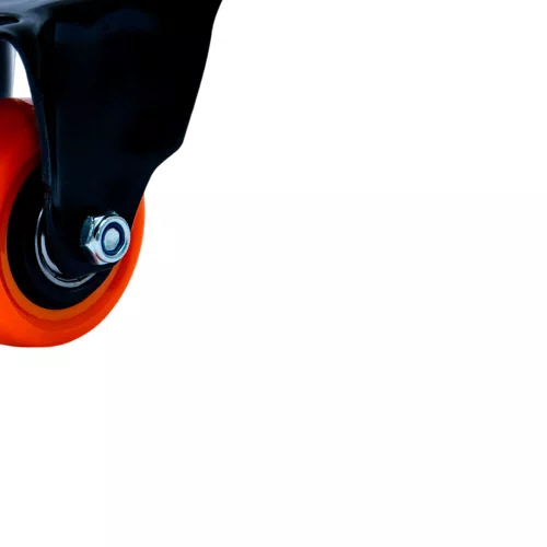 Rodízio Fixo Black 50mm 50kg com Placa Roda Laranja - Colson