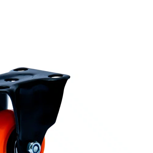 Rodízio Fixo Black 50mm 50kg com Placa Roda Laranja - Colson