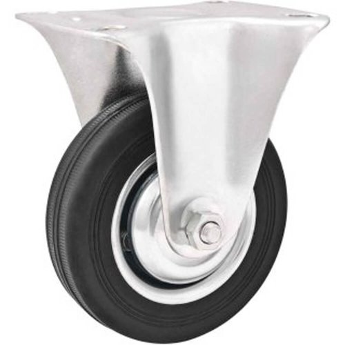 Rodízio Fixo Leve 4" Preto de Borracha - Vonder