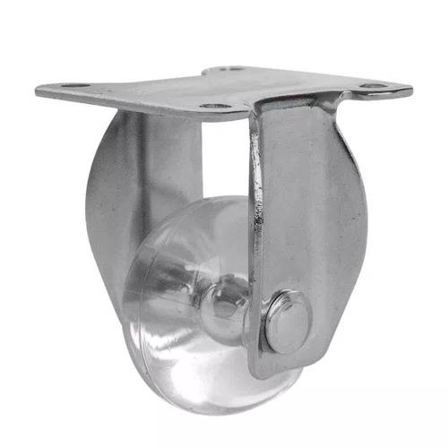 Rodízio Fixo Série Gel 35mm 30kg com Placa e Roda Transparente - Colson