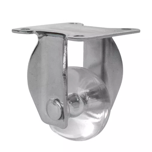 Rodízio Fixo Série Gel 35mm 30kg com Placa e Roda Transparente - Colson
