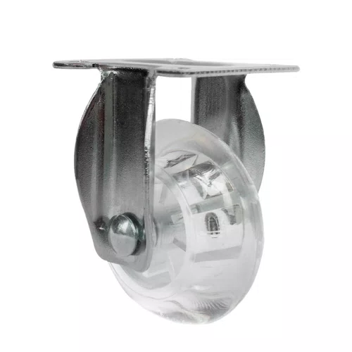 Rodízio Fixo Série Gel 50mm 40kg com Placa e Roda Transparente - Colson