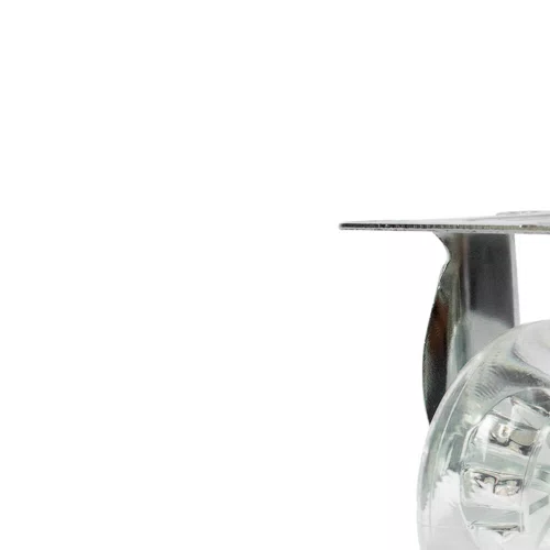 Rodízio Fixo Série Gel 75mm 50kg com Placa Roda Transparente - Colson