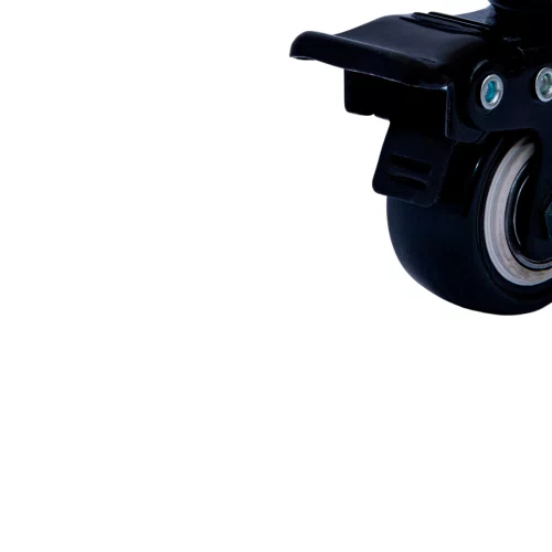 Rodízio Giratório Black 41mm 30kg com Placa e Freio e Roda Preto - Colson