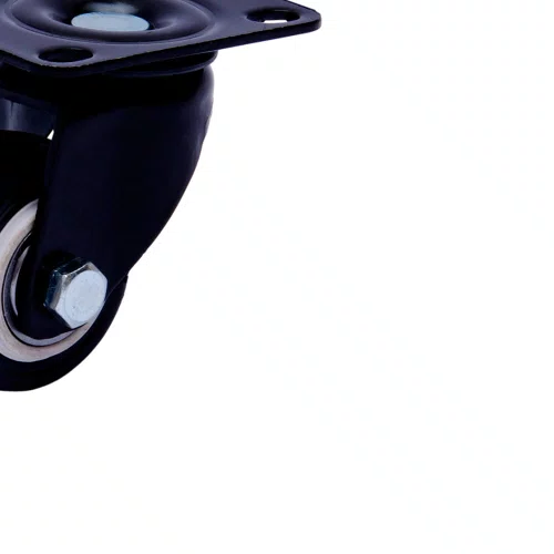 Rodízio Giratório Black 41mm 30kg com Placa e Roda Preta - Colson