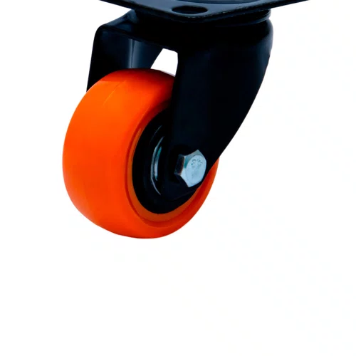 Rodízio Giratório Black 41mm 30kg com Placa Roda Laranja - Colson