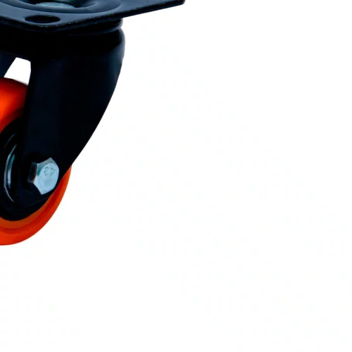 Rodízio Giratório Black 41mm 30kg com Placa Roda Laranja - Colson