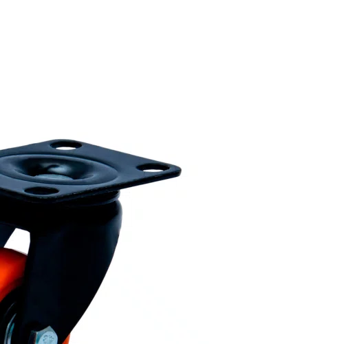 Rodízio Giratório Black 41mm 30kg com Placa Roda Laranja - Colson
