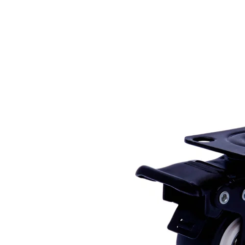 Rodízio Giratório Black 50mm 50kg com Placa e Freio Roda Preto - Colson