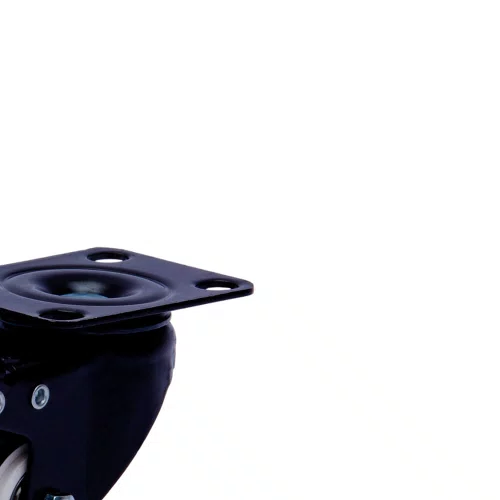 Rodízio Giratório Black 50mm 50kg com Placa e Freio Roda Preto - Colson