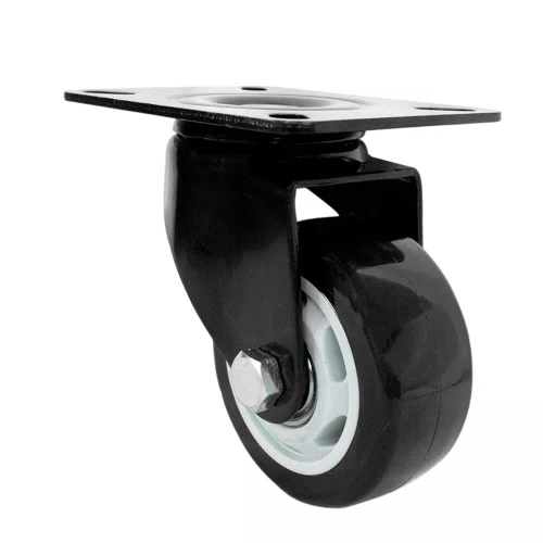 Rodízio Giratório Com Freio Black 75mm 70kg Polietileno Preto - Colson