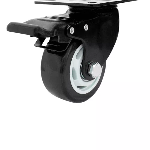 Rodízio Giratório com Freio Black 75mm 70kg Preto - Colson