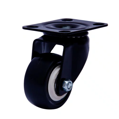 Rodízio Giratório Série Black 50mm com Placa 50kg Preto - Colson
