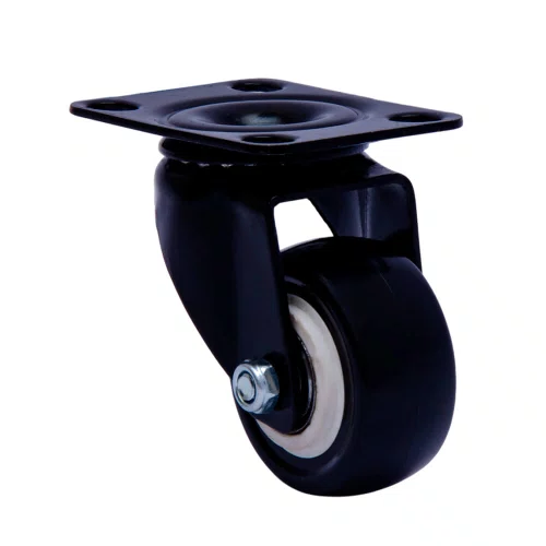 Rodízio Giratório Série Black 50mm com Placa 50kg Preto - Colson