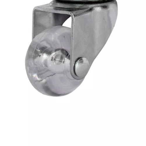 Rodízio Giratório Série Gel 35mm 30kg com Placa e Roda Transparente - Colson