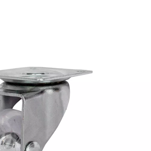 Rodízio Giratório Série Gel 35mm 30kg com Placa e Roda Transparente - Colson