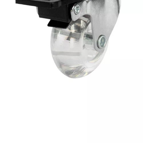 Rodízio Giratório Série Gel 50mm 40kg com Placa e Freio Roda Transparente - Colson