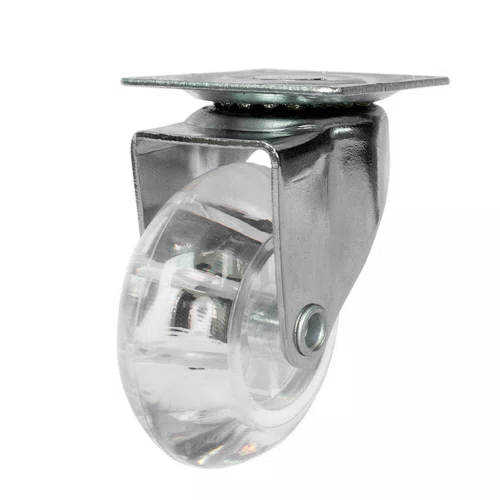 Rodízio Giratório Série Gel 50mm 40kg com Placa Roda Transparente - Colson